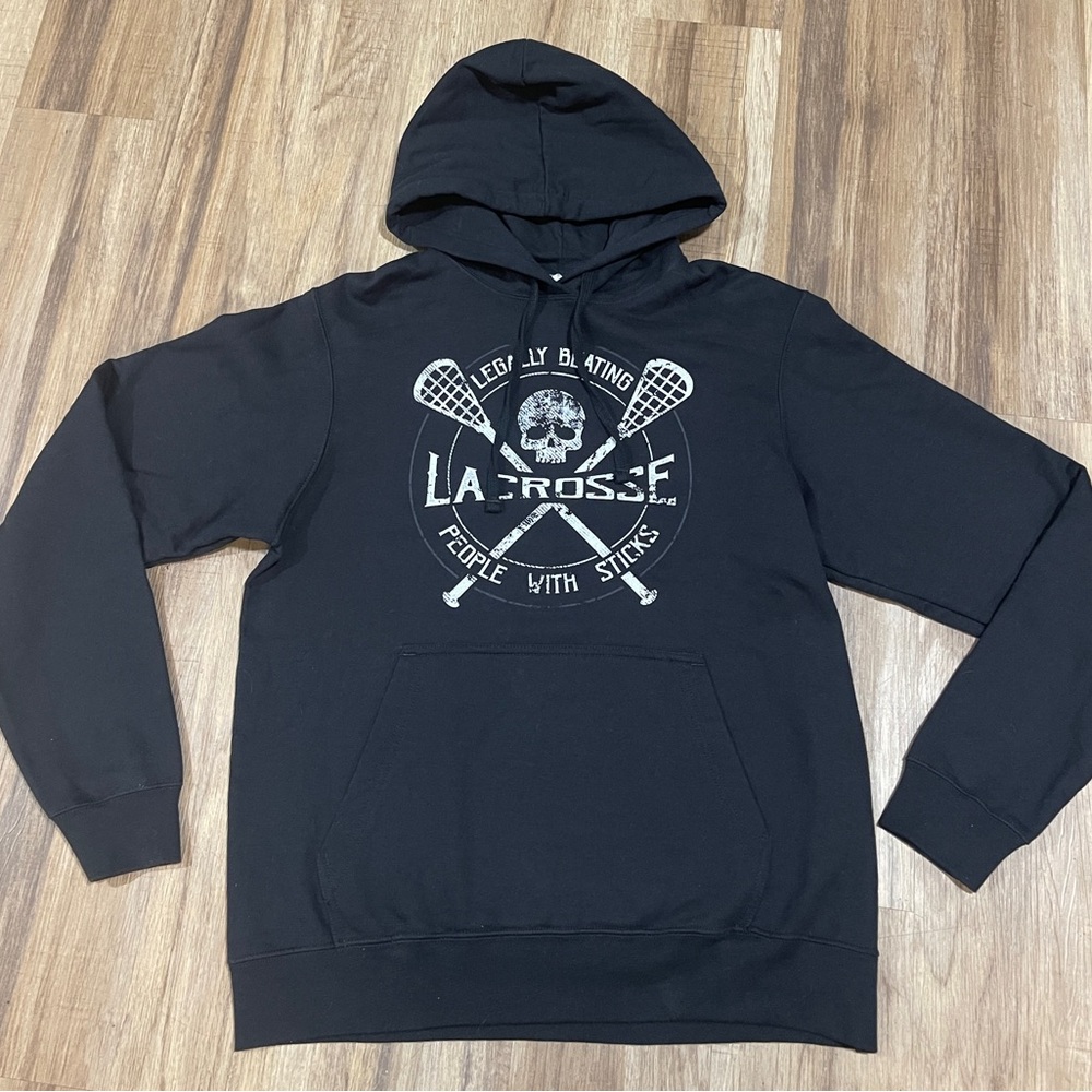 Lacrosse Port& Company Men’s sz Medium hoodie pullover